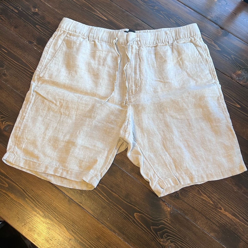 H&M Men's Linen Drawstring Beige Short Size 36